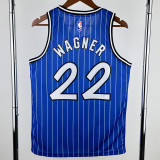 2018-2019 Magic WAGNER #22 Blue Retro Top Quality Hot Pressing NBA Jersey (条纹)