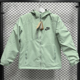 2024 NK Velvet Thickened warm Green Outdoor Jackets #F2 加绒冲锋衣