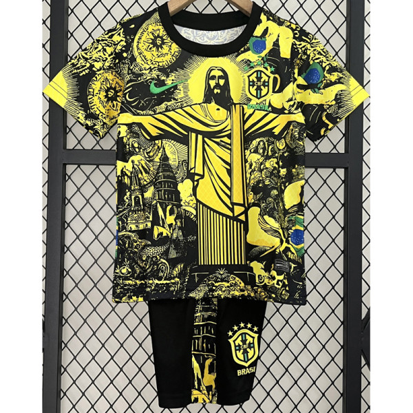 24-25 Brazil Yellow Special Edition Kids Soccer Jersey *耶稣黄色