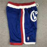 CLIPPERS Blue City Edition Top Quality NBA Pocket Pants #快船队