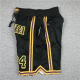 Lakers Mamba Black City Edition Top Quality NBA Pocket Pants *湖人曼巴