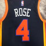 22-23 KNICKS ROSE #4 Black Top Quality Hot Pressing NBA Jersey (Trapeze Edition) 飞人版