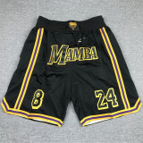 Lakers Mamba Black City Edition Top Quality NBA Pocket Pants *湖人曼巴