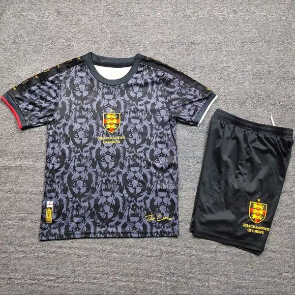 24-25 England Comma Black Special Edition Kids Soccer Jersey