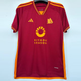 23-24 Roma Home Fans Soccer Jersey (Print RI..SE. ) (圆圈广告)