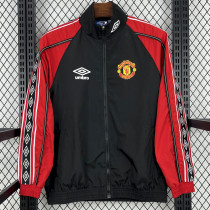 24-25 Man Utd Black Red Windbreaker