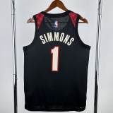 23-24 Trail Blazers SIMMONS #1 Black City Edition Top Quality Hot Pressing NBA Jersey