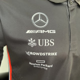 2023 F1 Mercedes Black Polo Racing Suit(有领)