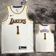 LAKERS RUSSELL #1 White Top Quality Hot Pressing NBA Jersey(圆领)