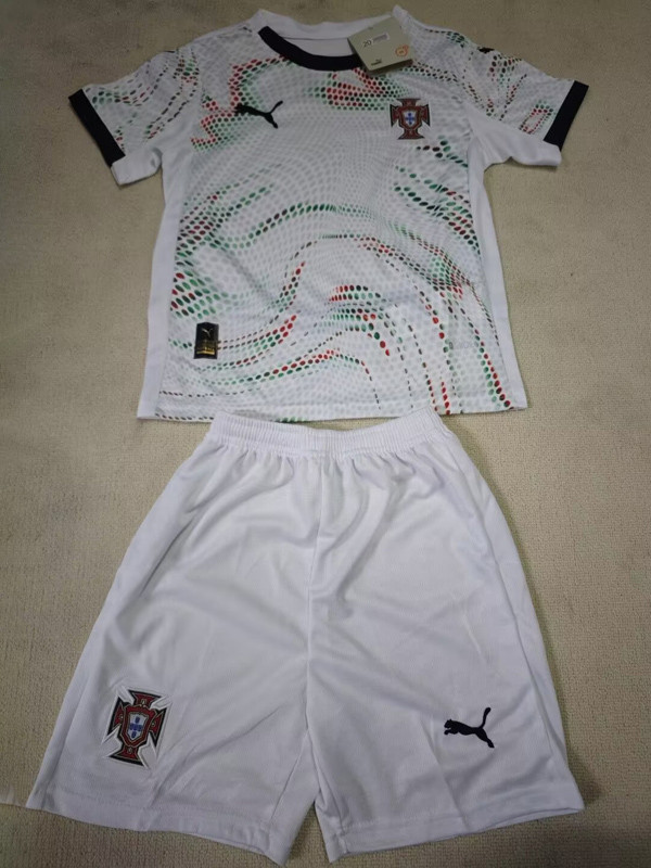 25-26 Portugal Away Kids Soccer Jersey