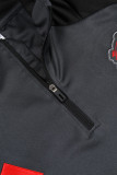24-25 Man Utd Dark gray Half Pull Tracksuit (半拉链)