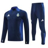 24-25 Al-Nassr Royal blue Half Pull Tracksuit (半拉链)