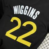 T224 WARRIORS WIGGINS #22 Black High Quality Casual T-Shirt