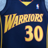 2010 WARRIORS CURRY #30 Navy blue Retro Top Quality Hot Pressing NBA Jersey