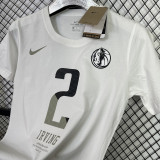 T140 Dallas Mavericks IRVING #2 White High Quality Casual T-Shirt