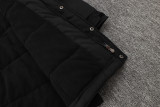24-25 Man City Black Hooded Windbreaker Fabric Cotton Coat #G242(绿彪标)