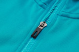 24-25 PSG Lake blue Hoodie Half Pull Tracksuit #F599半拉连帽