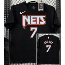 T200 Nets DURANT #7 Black High Quality Casual T-Shirt