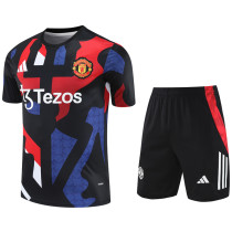 25-26 Man Utd Black Training Short Suit