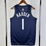 23-24 CLIPPERS HARDEN #1 Dark blue City Edition Top Quality Hot Pressing NBA Jersey