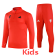 24-25 Man Utd Red Kids Half Pull Tracksuit (童装)(半拉链)