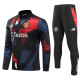 24-25 Man Utd Blue red Half Pull Tracksuit (半拉链)