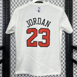 T170 BULLS JORDAN #23 White High Quality Casual T-Shirt