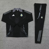 24-25 Al-Nassr Black Half Pull Tracksuit (半拉链)