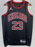 22-23 BULLS JORDAN #23 Black Top Quality Hot Pressing NBA Jersey (Trapeze Edition) 飞人版