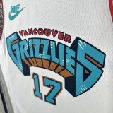 24-25 Grizzlies KAWAMURA #17 White Retro Top Quality Hot Pressing NBA Jersey