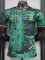 24-25 Brazil Green Black Special Edition Player Version Soccer Jersey