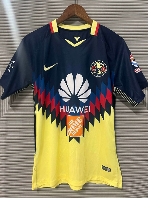 2018 Club America Blue Yellow Retro Soccer Jersey