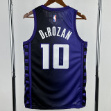 23-24 Kings DEROZAN #10 Purple Top Quality Hot Pressing NBA Jersey (Trapeze Edition)飞人版