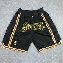 Lakers Black City Edition Top Quality NBA Pocket Pants *湖人队