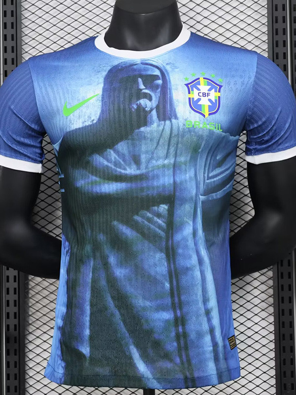 24-25 Brazil Blue Special Edition Player Version Soccer Jersey *绿标