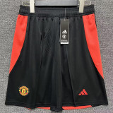 24-25 Man Utd Black Shorts Pants