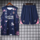 24-25 PSG Dark blue Tank top and shorts suit