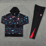 24-25 Portugal Black Hoodie Tracksuit (卫衣套装)