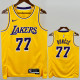 22-23 Lakers DONCIC #77 Yellow Top Quality Hot Pressing NBA Jersey(圆领)
