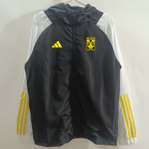 24-25 Tigres UANL Black Windbreaker (黄边)