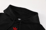 24-25 Man Utd Black Hoodie Tracksuit (卫衣套装)