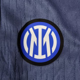 24-25 INT Grey Blue Training Long Pants (Have Pocket)