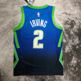 Dallas Mavericks IRVING #2 Black Blue Top Quality Hot Pressing NBA Jersey