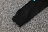 24-25 Argentina Black Hoodie Half Pull Tracksuit #F593半拉连帽