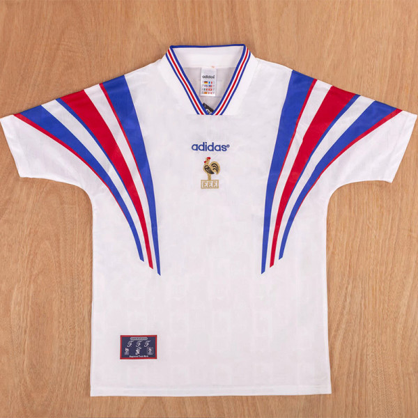 1996-1997 France Away Retro Soccer Jersey