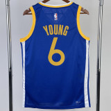 22-23 WARRIORS YOUNG #6 Blue Top Quality Hot Pressing NBA Jersey (V领)