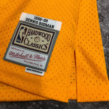 1999 LAKERS RODMAN #73 Yellow Retro Top Quality Hot Pressing NBA Jersey(圆领)