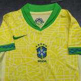 24-25 Brazil Home Kids Soccer Jersey