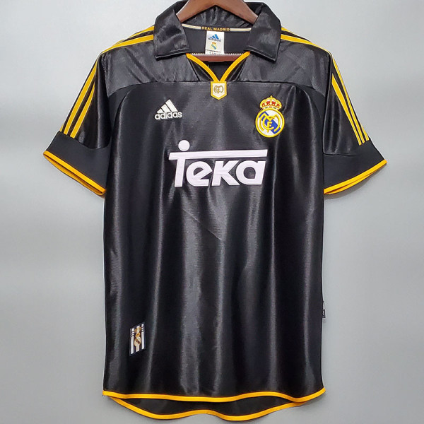 2000-2001 RMA Away Black Retro Soccer Jersey
