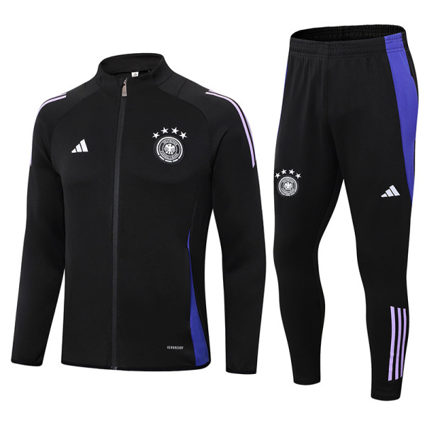 24-25 Germany Black Jacket Tracksuit (紫边)